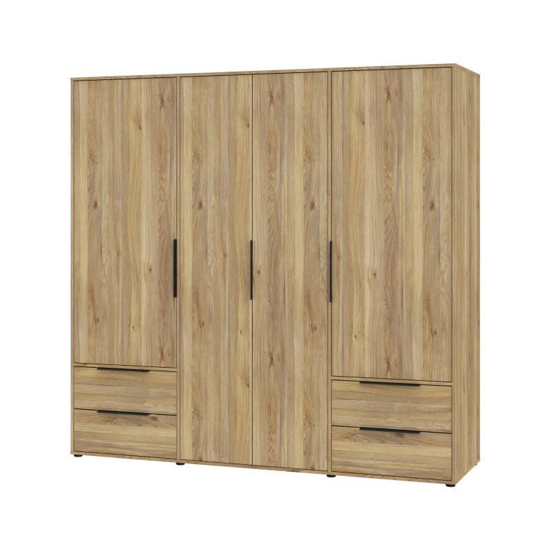 Szafa 210 cm z szufladami Orkney OKYS841dąb mauvella