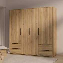 Szafa 210 cm z szufladami Orkney OKYS841dąb mauvella