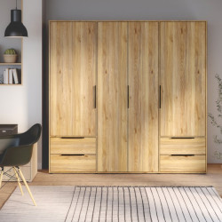 Szafa 210 cm z szufladami Orkney OKYS841dąb mauvella