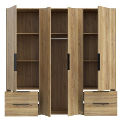 Szafa 210 cm z szufladami Orkney OKYS841dąb mauvella