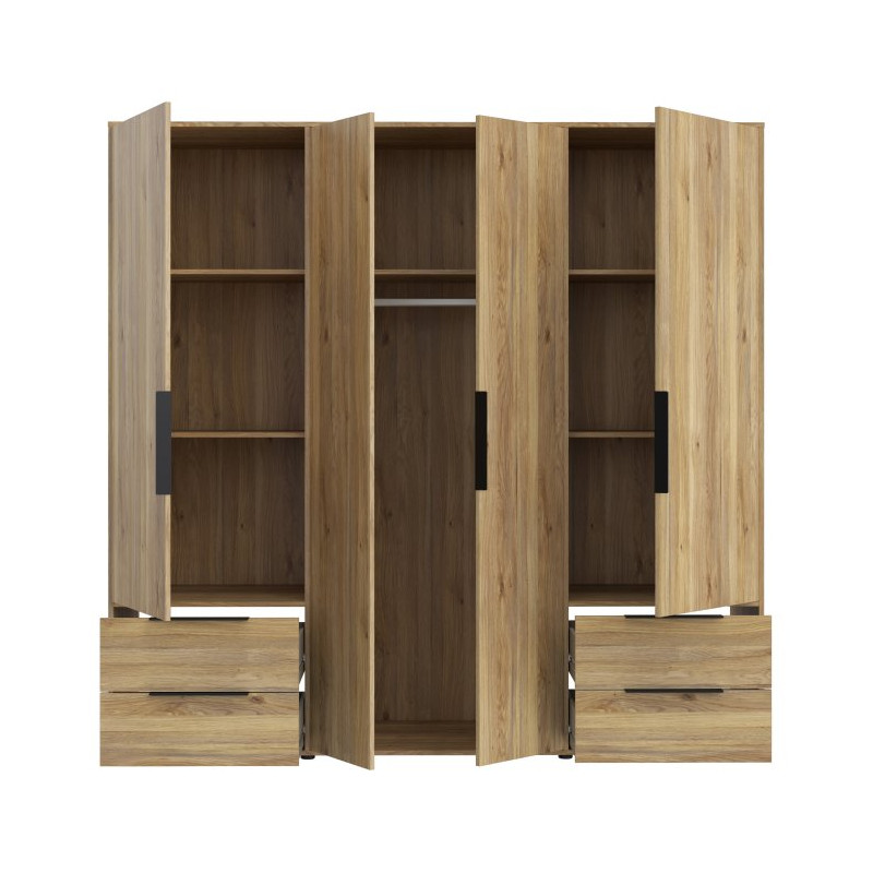 Szafa 210 cm z szufladami Orkney OKYS841dąb mauvella