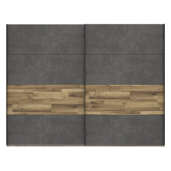 Szafa przesuwna 270 cm Ricciano RCQS12411 dąb klepkowy/beton