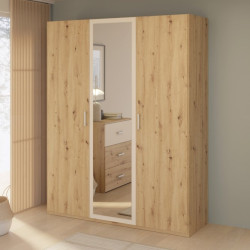 Szafa z lustrem 170 cm Tanaia IRDS931 dąb artisan/piaskowy