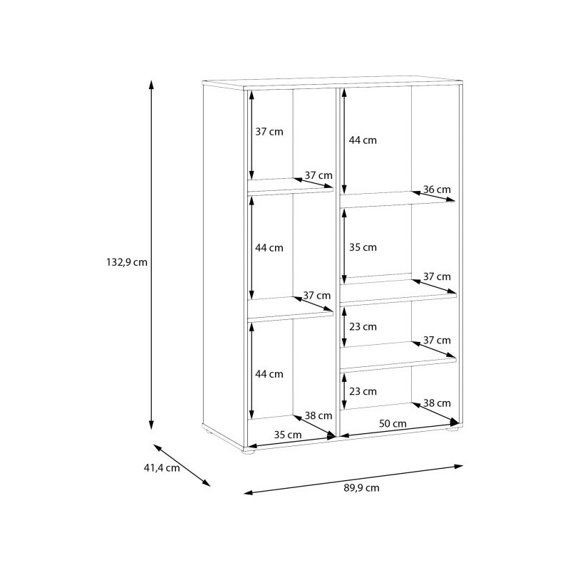 Witryna 90 cm Orkney OKYV321R dąb mauvella