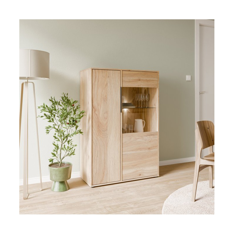 Witryna 90 cm Orkney OKYV321R dąb mauvella