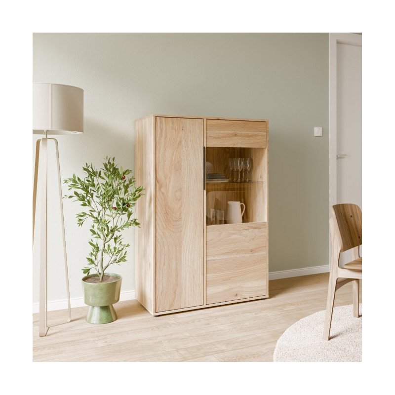 Witryna 90 cm Orkney OKYV321R dąb mauvella