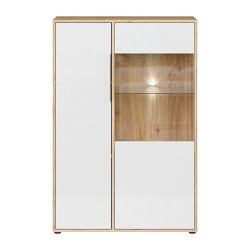 Witryna 90 cm Orkney OKYV321R dąb mauvella/biały połysk