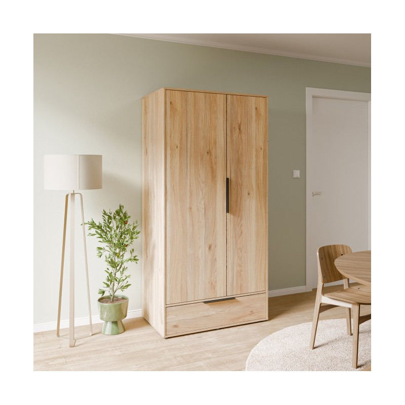 Szafa ubraniowa 100 cm Orkney OKYS821 dąb mauvella