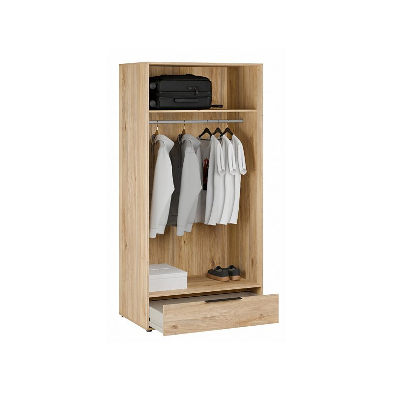 Szafa ubraniowa 100 cm Orkney OKYS821 dąb mauvella