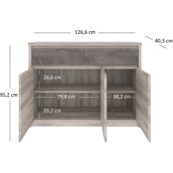Komoda Jazz 3D2S Kasztan nairobi / Onyx Mebelbos