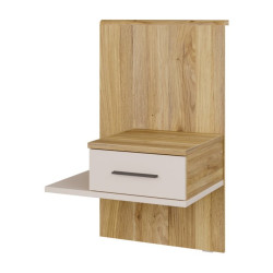 Szafka nocna z szufladą Prawa Bellevue BLQL015RT piaskowy/dąb mauvella