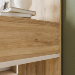 Szafka nocna z szufladą Prawa Bellevue BLQL015RT piaskowy/dąb mauvella
