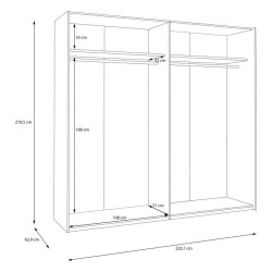 Szafa ubraniowa 220 cm Bellevue BLQS92711 Meble Forte
