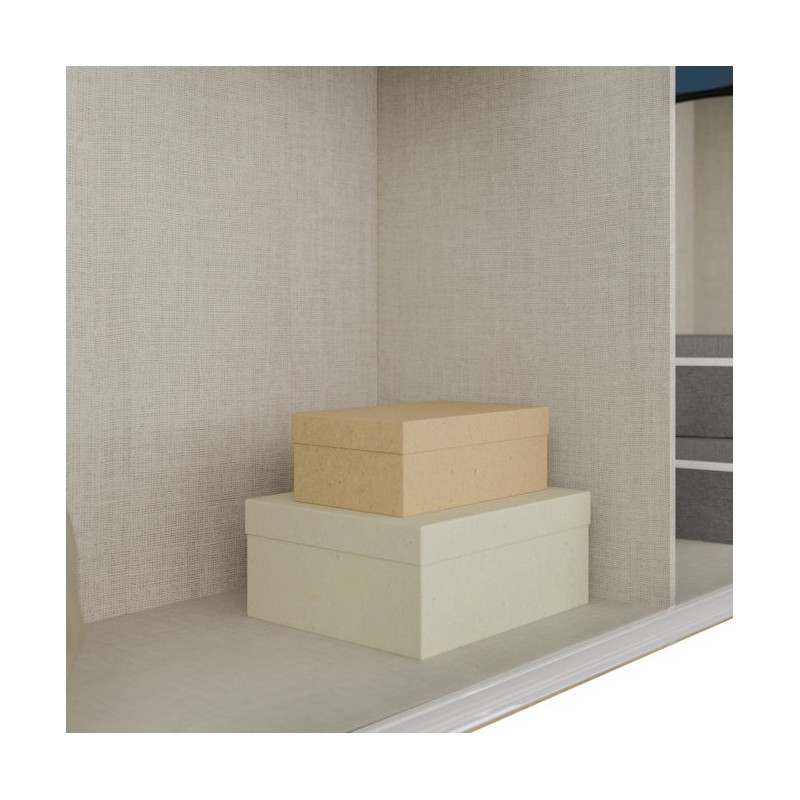 Szafa przesuwna 220 cm Bellevue BLQS92711 piaskowy/dąb mauvella