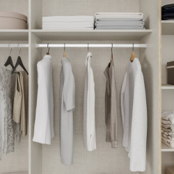 Duża szafa ubraniowa 270 cm Bellevue NRGS82511 piaskowy/dąb mauvella