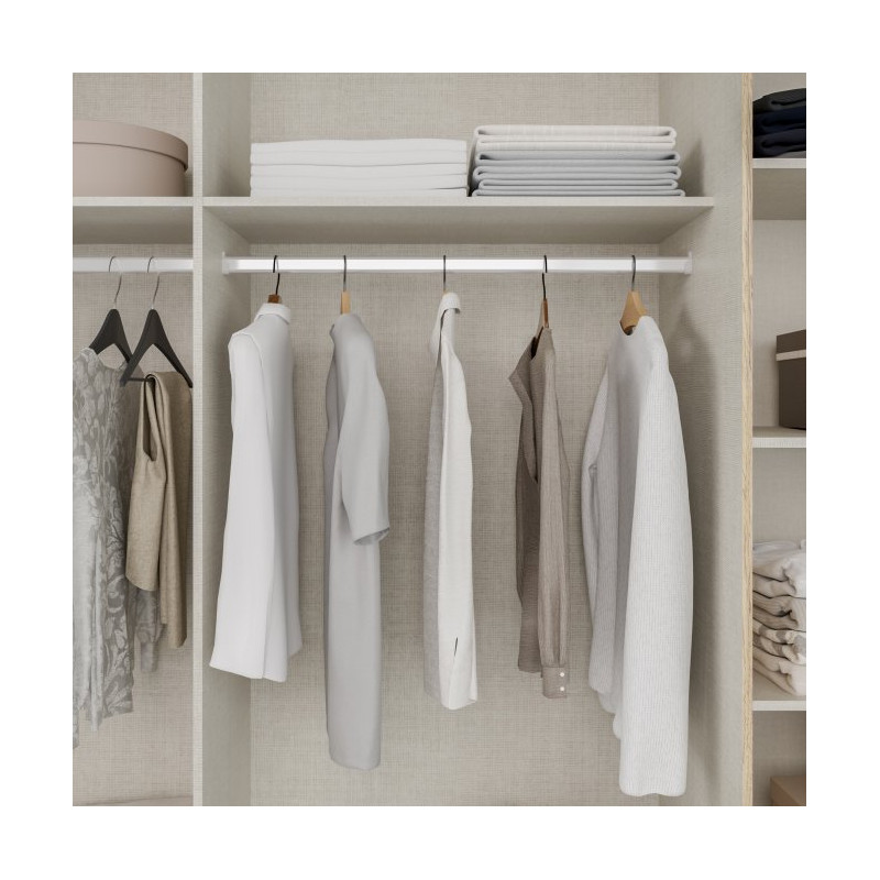 Duża szafa ubraniowa 270 cm Bellevue NRGS82511 piaskowy/dąb mauvella