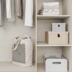 Duża szafa ubraniowa 270 cm Bellevue NRGS82511 piaskowy/dąb mauvella