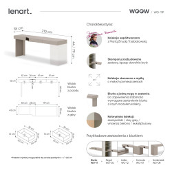 Biurko do pokoju młodzieżowego Woow Lenart - wymiary