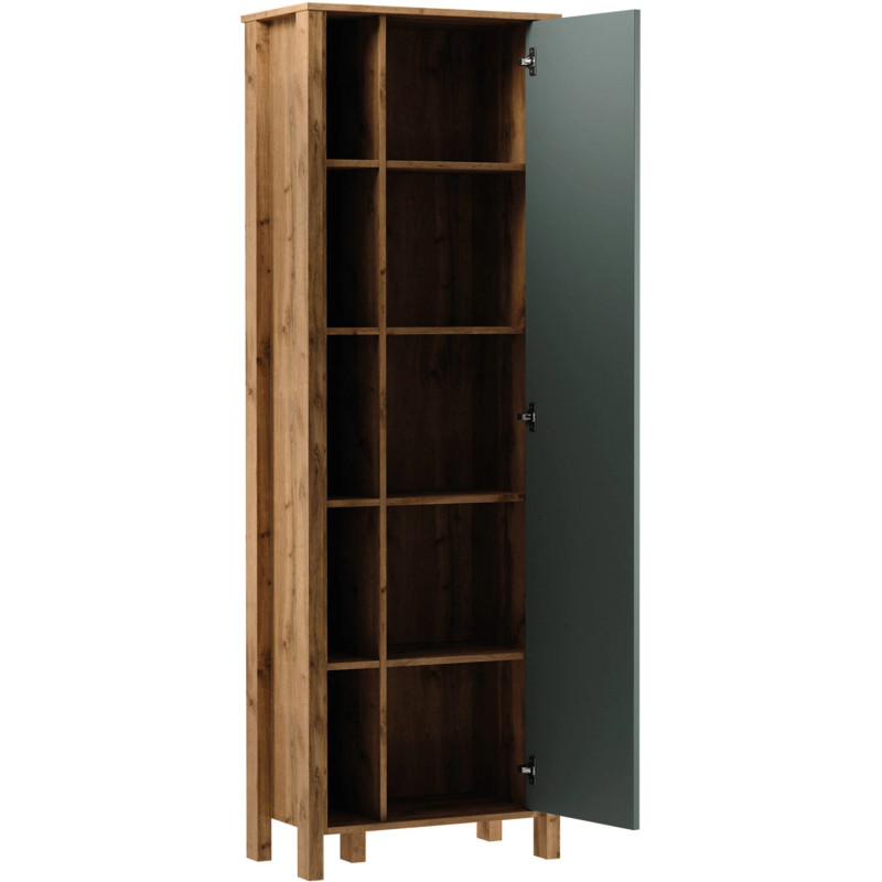 Regał Indygo K6S Gała Meble Dąb Wotan/Green