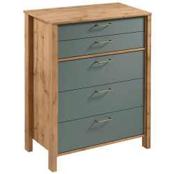 Kompaktowa Komoda z Szufladami Indygo K5S Gała Meble Dąb
