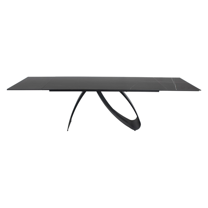 STÓŁ DIUNA CERAMIC CZARNY SAHARA NOIR/CZARNY MAT (160-240)X90