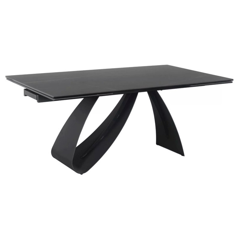 Ceramiczny stół Diuna Ceramic czarny sahara noir/czarny mat (160-240)x90