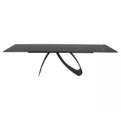 Ceramiczny stół Diuna Ceramic czarny sahara noir/czarny mat (160-240)x90