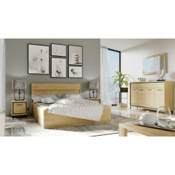 Komoda 92,2cm Mediolan M6 hikora/czarny