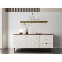 Komoda dwudrzwiowa z trzema szufladami Evo KOM_2D3S Kaszmir