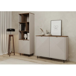 Komoda dwudrzwiowa Evo KOM2D Kaszmir / dąb castello Mebelbos