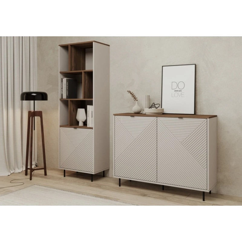 Komoda dwudrzwiowa Evo KOM2D Kaszmir / dąb castello Mebelbos