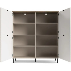 Regał szeroki Evo REGOTW1D Kaszmir / dąb castello Mebelbos