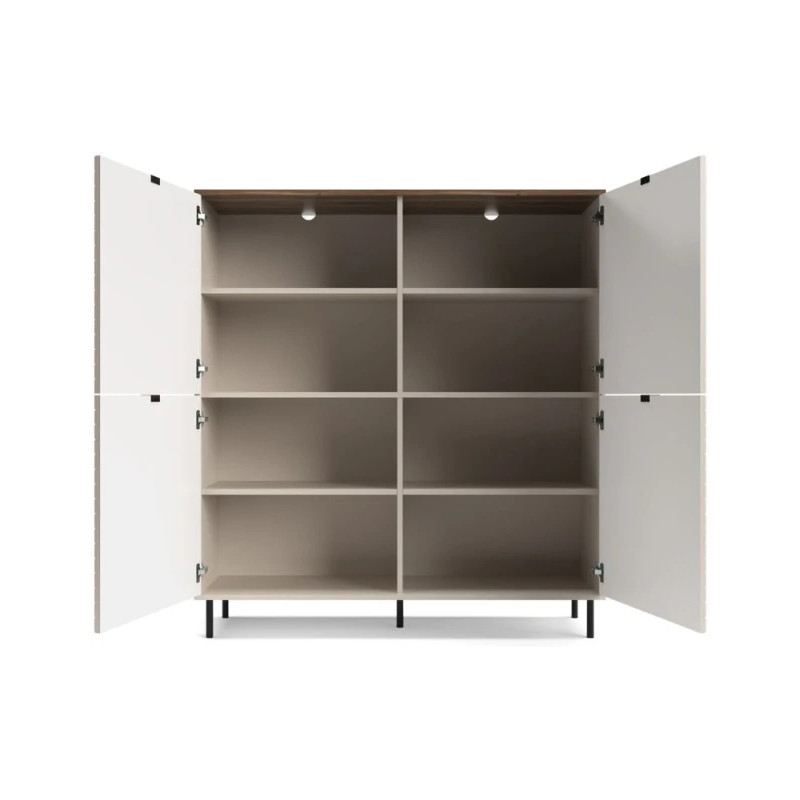 Regał szeroki Evo REGOTW1D Kaszmir / dąb castello Mebelbos