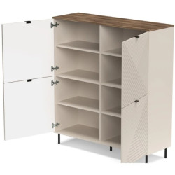 Regał szeroki Evo REGOTW1D Kaszmir / dąb castello Mebelbos