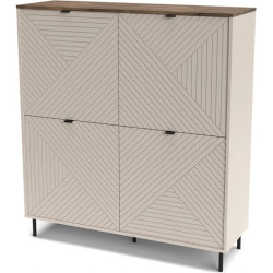 Regał szeroki Evo REGOTW1D Kaszmir / dąb castello Mebelbos