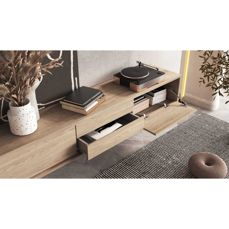 Szafka RTV z opcją podwieszenia Frida Typ 39 Dąb olejowany Helvetia Wieruszów