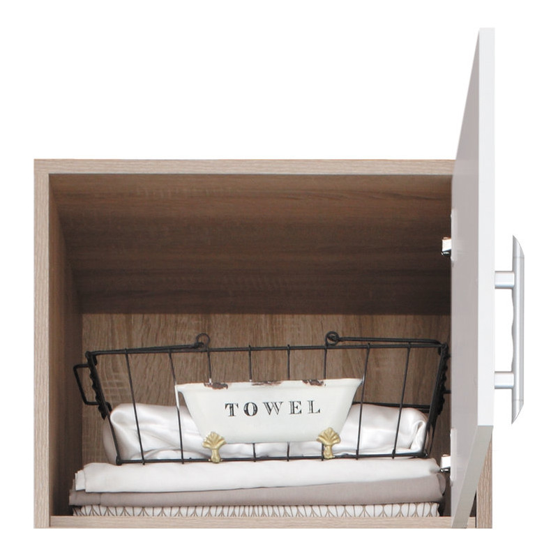 Nadstawka jednodrzwiowa do szafy SRN5 Smart Kaszmir Mebla - Otwarta