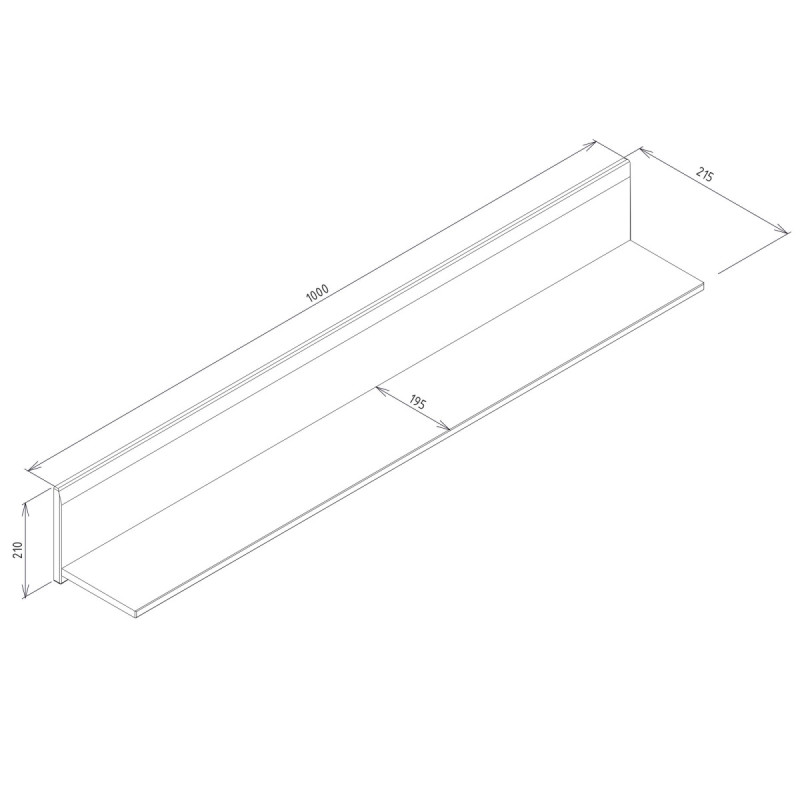 Półka wisząca krótka IRMA IM9 Liveo Meble