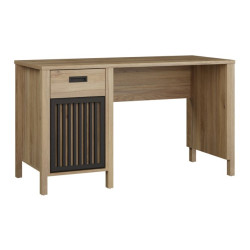 Biurko z lamelami Jytana JTNB121 dąb mauvella/czarny