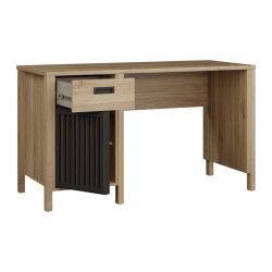 Biurko z lamelami Jytana JTNB121 dąb mauvella/czarny