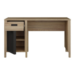 Biurko z lamelami Jytana JTNB121 dąb mauvella/czarny