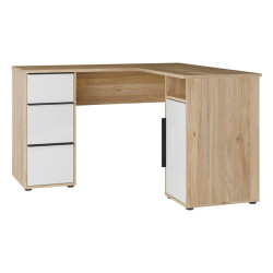 Biurko narożne 125x125 cm Orkney OKYB241 dąb mauvella/biały
