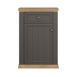 Szafka na buty 70 cm Pontypool PNTK213 dąb mauvella/uni wolfram szary