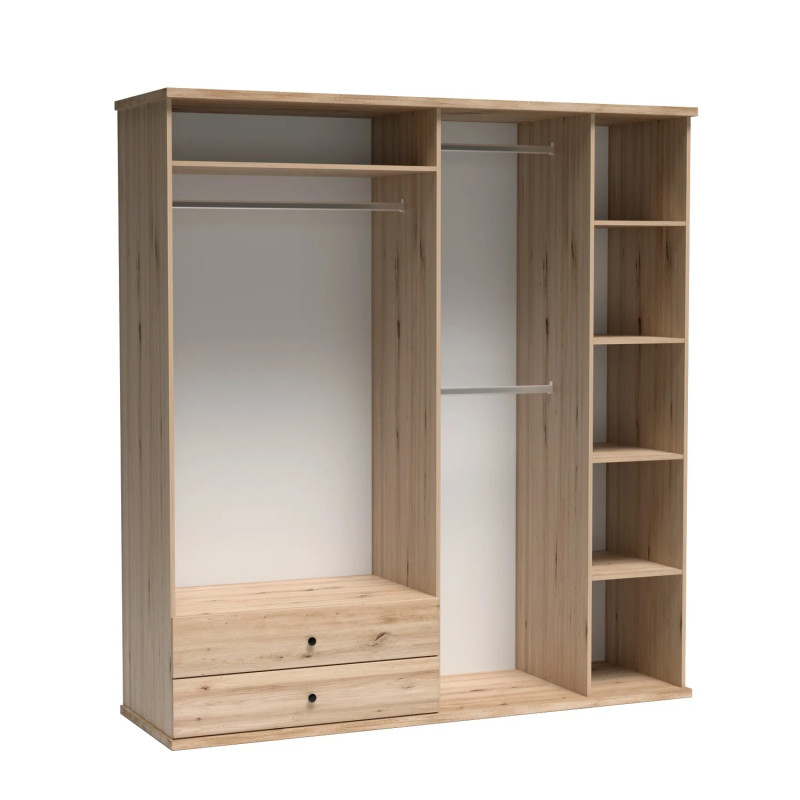 Duża szafa z lustrem Cali C24  Dąb artisan Jarstol