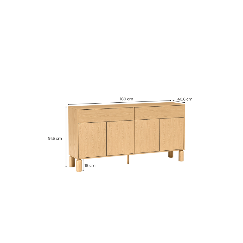 Komoda Sanden SN1 Dąb Bookmatch Jarstol