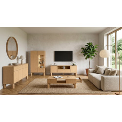 Witryna Sanden SN3 Dąb Bookmatch Jarstol