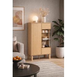 Witryna Sanden SN3 Dąb Bookmatch Jarstol