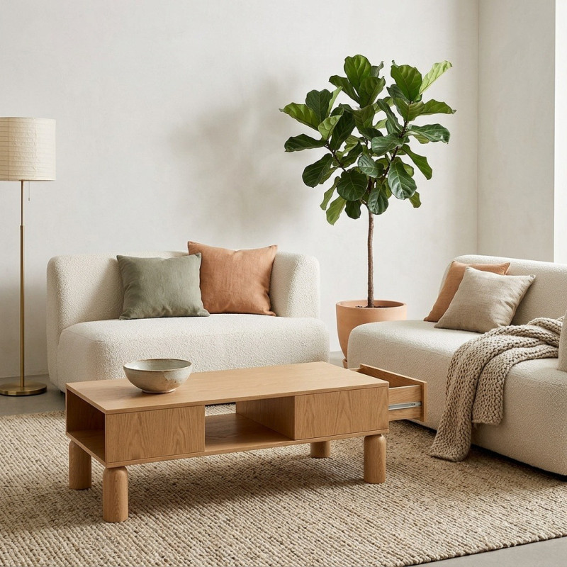 Stolik kawowy Sanden SN7 Dąb Bookmatch Jarstol