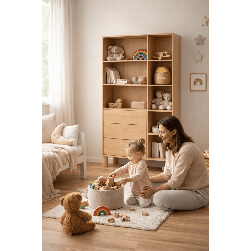 Regał Sanden SN8 Dąb Bookmatch Jarstol