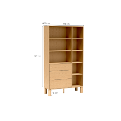 Regał Sanden SN8 Dąb Bookmatch Jarstol